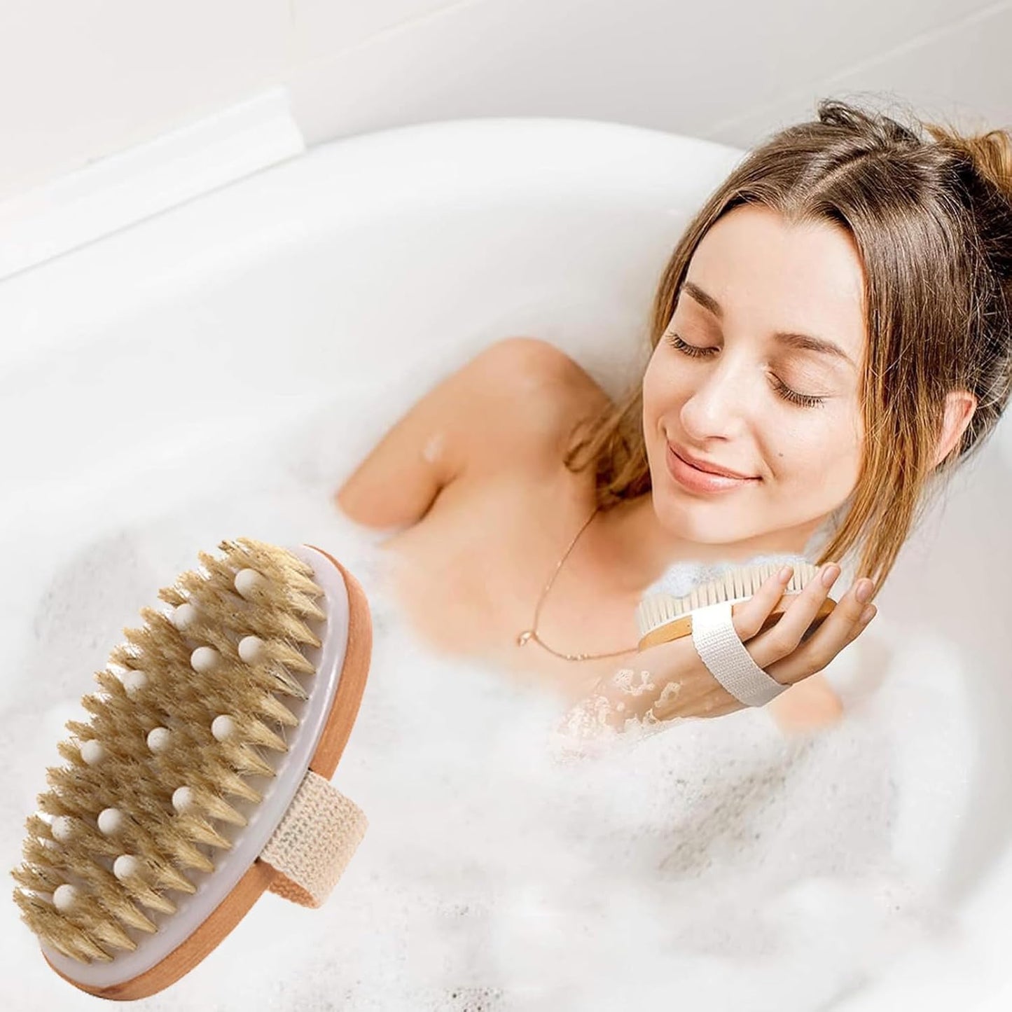 Brosse Massage À Sec,Brosse Exfoliante,Bain Brosse Corps,Brosse Masseuse Corps,Doux Brosse Massage Crops,Brosse Pour Le Corps,Brosse À Sec Corps,Rend La Peau Lisse Et Propre 1PC