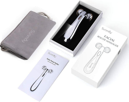 3D Rouleaux Massage Des Visage, Appareil De Massage Du Visage, Microcourant Soin De La Peau Corps Pour Massage Facial, Raffermissement De La Peau, Rouleau Visage Anti-Âge Et Anti-Ride