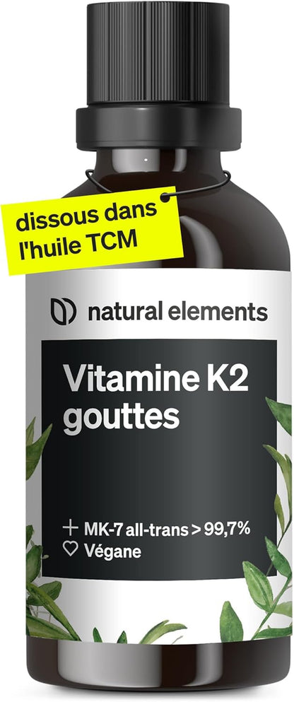 200 Μg De Vitamine K2 MK-7 – 1 700 Gouttes (50 Ml) – Teneur All-Trans >99,7% (K2VITAL® De Kappa) – Produit Testé En Laboratoire, Végan, Fortement Dosé