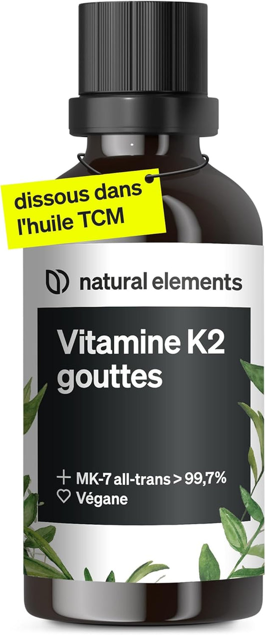 200 Μg De Vitamine K2 MK-7 – 1 700 Gouttes (50 Ml) – Teneur All-Trans >99,7% (K2VITAL® De Kappa) – Produit Testé En Laboratoire, Végan, Fortement Dosé