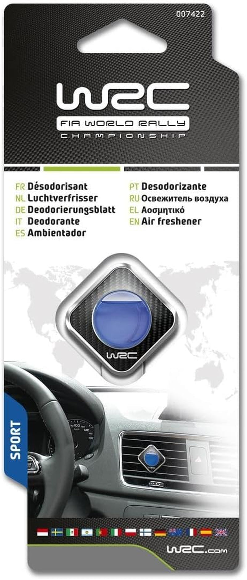 007422 Désodorisant Voiture, Diffuseur Membrane, Parfum Sport, Automovil