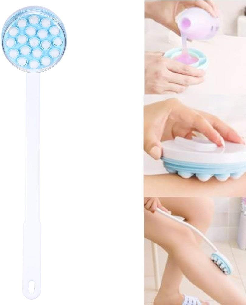 Body Brush Massager, Longue Poignée Lotion Huile Crème Applicateur Corps Arrière Jambe De Bain Brosse Masseur Masseur Outil
