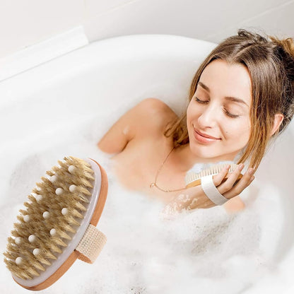 Brosse Massage À Sec,Brosse Exfoliante,Bain Brosse Corps,Brosse Masseuse Corps,Doux Brosse Massage Crops,Brosse Pour Le Corps,Brosse À Sec Corps,Rend La Peau Lisse Et Propre 1PC