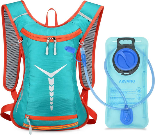 Sac À Dos Hydratation Ultra Léger Sac À Dos Vélo Avec Poche Eau 2L Homme Femme, Petit Sac À Dos Course Etanche Sac À Dos D'Eau Pour VTT Running Ski Randonnée Cyclisme Trail Sport Voyage