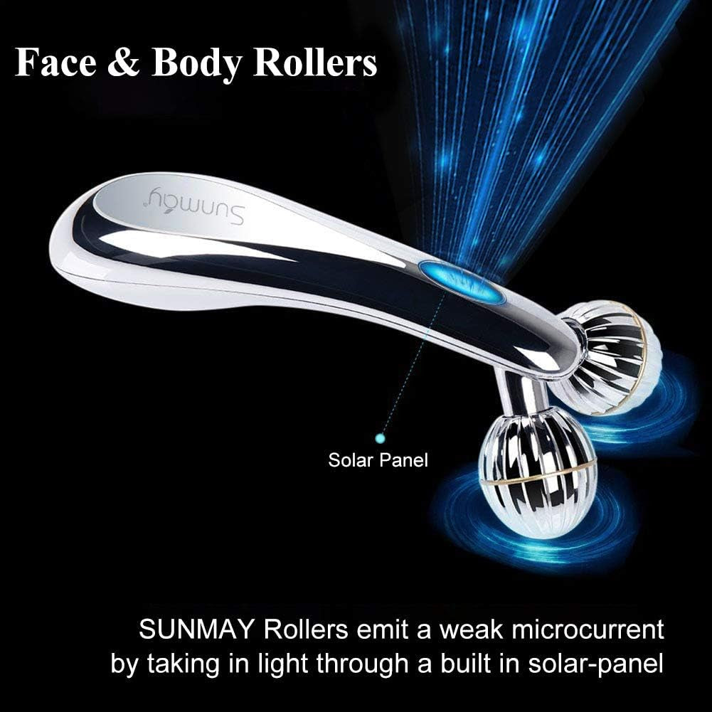 3D Rouleaux Massage Des Visage, Appareil De Massage Du Visage, Microcourant Soin De La Peau Corps Pour Massage Facial, Raffermissement De La Peau, Rouleau Visage Anti-Âge Et Anti-Ride