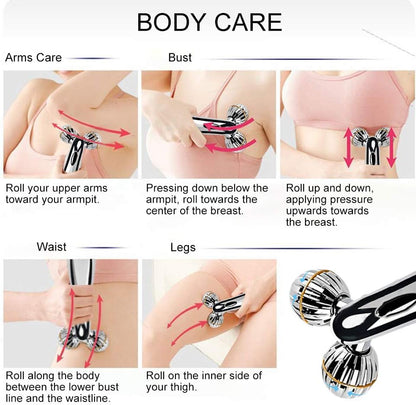 3D Rouleaux Massage Des Visage, Appareil De Massage Du Visage, Microcourant Soin De La Peau Corps Pour Massage Facial, Raffermissement De La Peau, Rouleau Visage Anti-Âge Et Anti-Ride