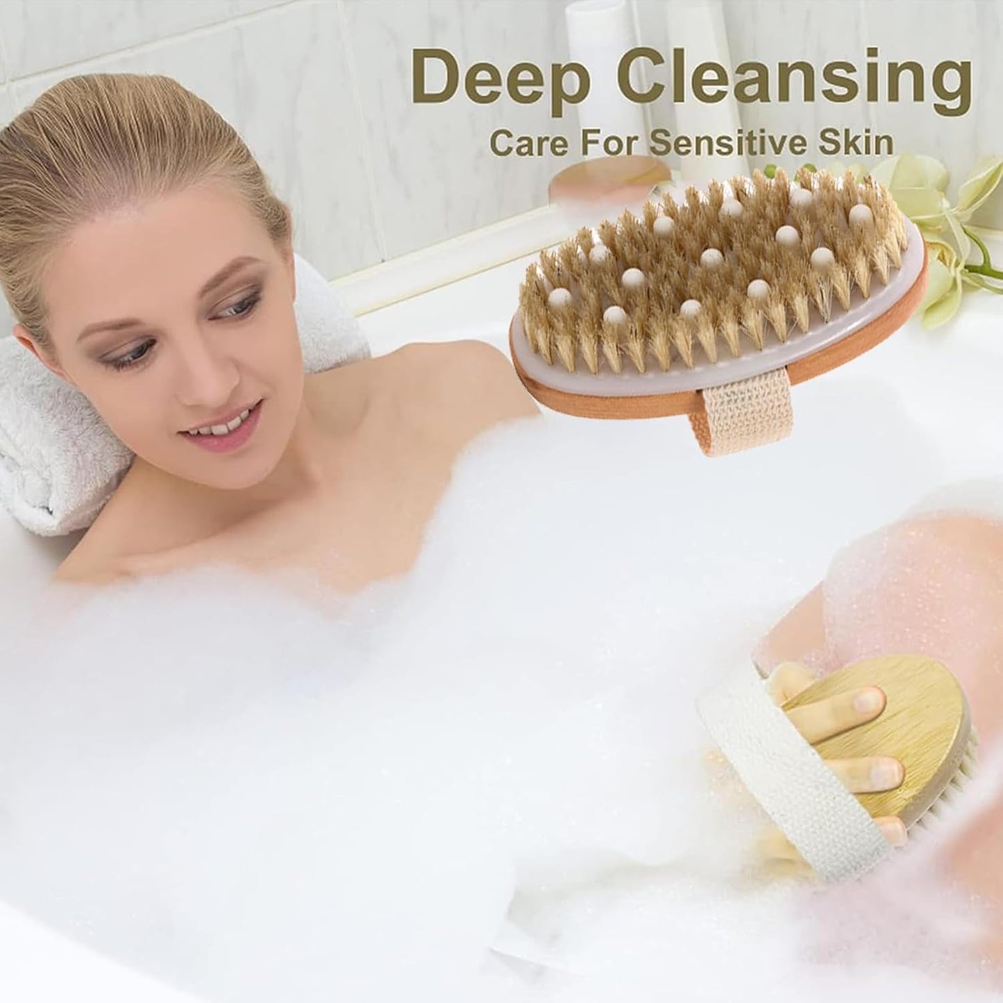 Brosse Massage À Sec,Brosse Exfoliante,Bain Brosse Corps,Brosse Masseuse Corps,Doux Brosse Massage Crops,Brosse Pour Le Corps,Brosse À Sec Corps,Rend La Peau Lisse Et Propre 1PC