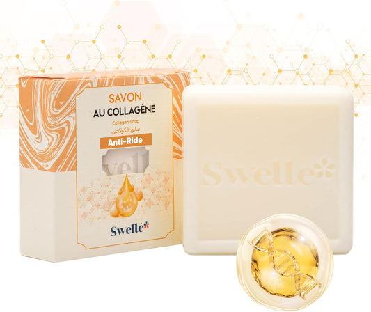 Savon Masque Collagène 100 Gr 1Pc Savon Solide Gommage Corps Visage | anti Ride anti Âge | Masque Hydratant Visage | Exfoliant Visage, Masque Trousse De Toilette Femme Skin Care